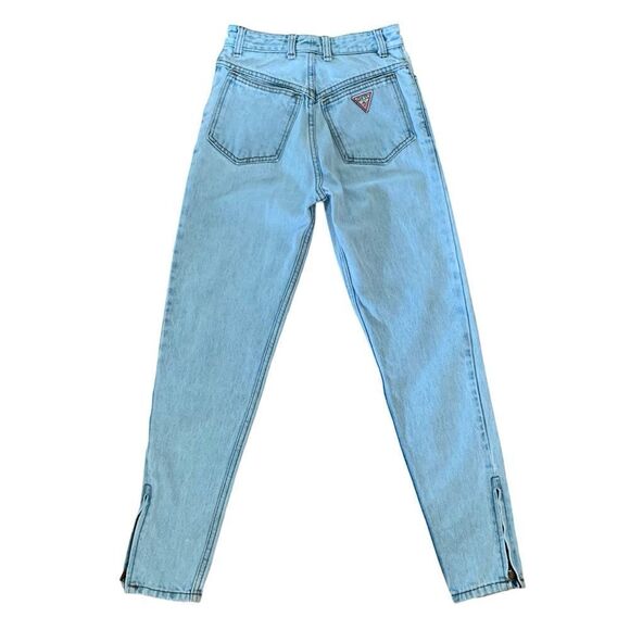 Vintage 80’s Guess Hi Waisted Zipper Ankle Tapered Leg Jeans - Picture 1 of 11